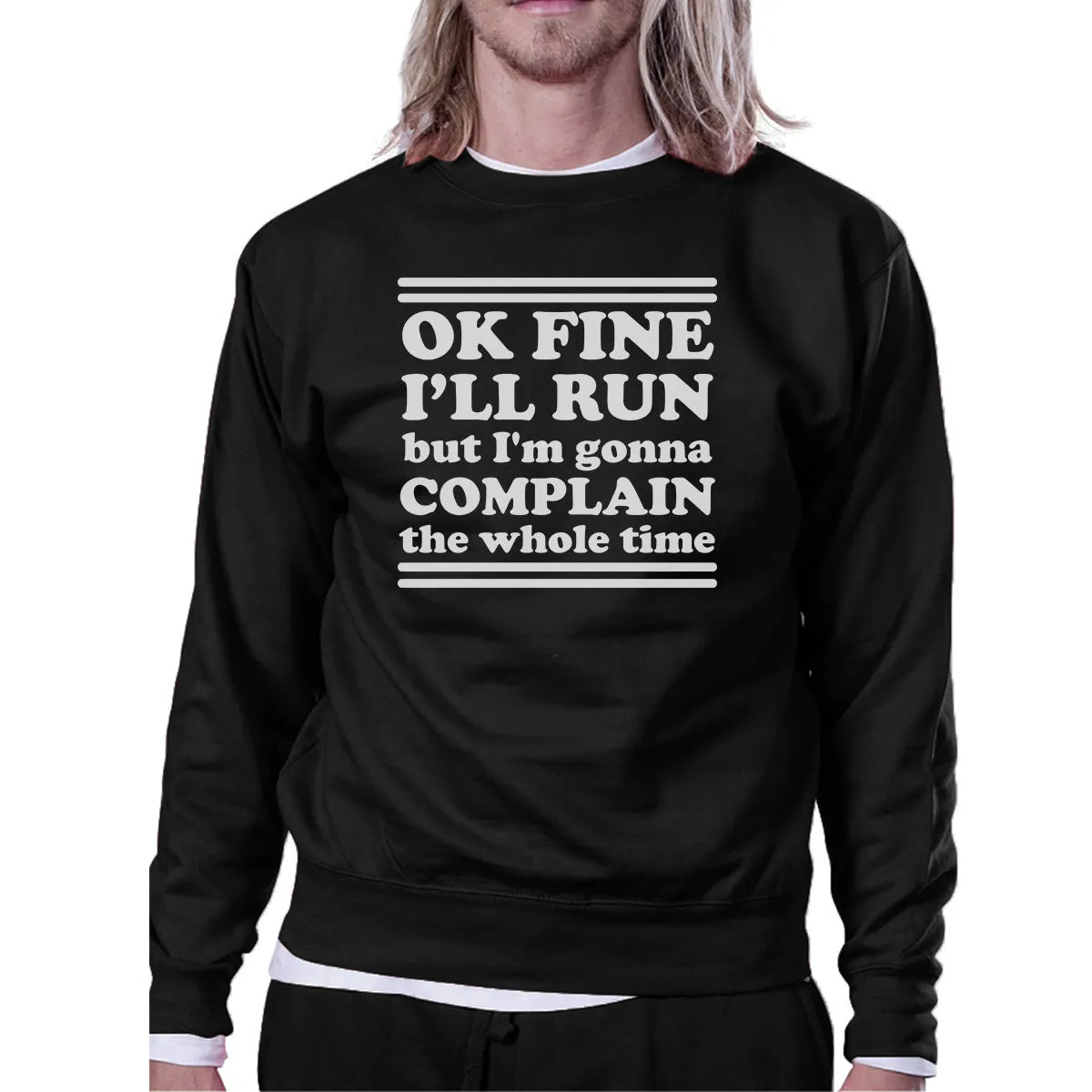 Run Complain Unisex Crewneck Sweatshirt Cute Gym Pullover