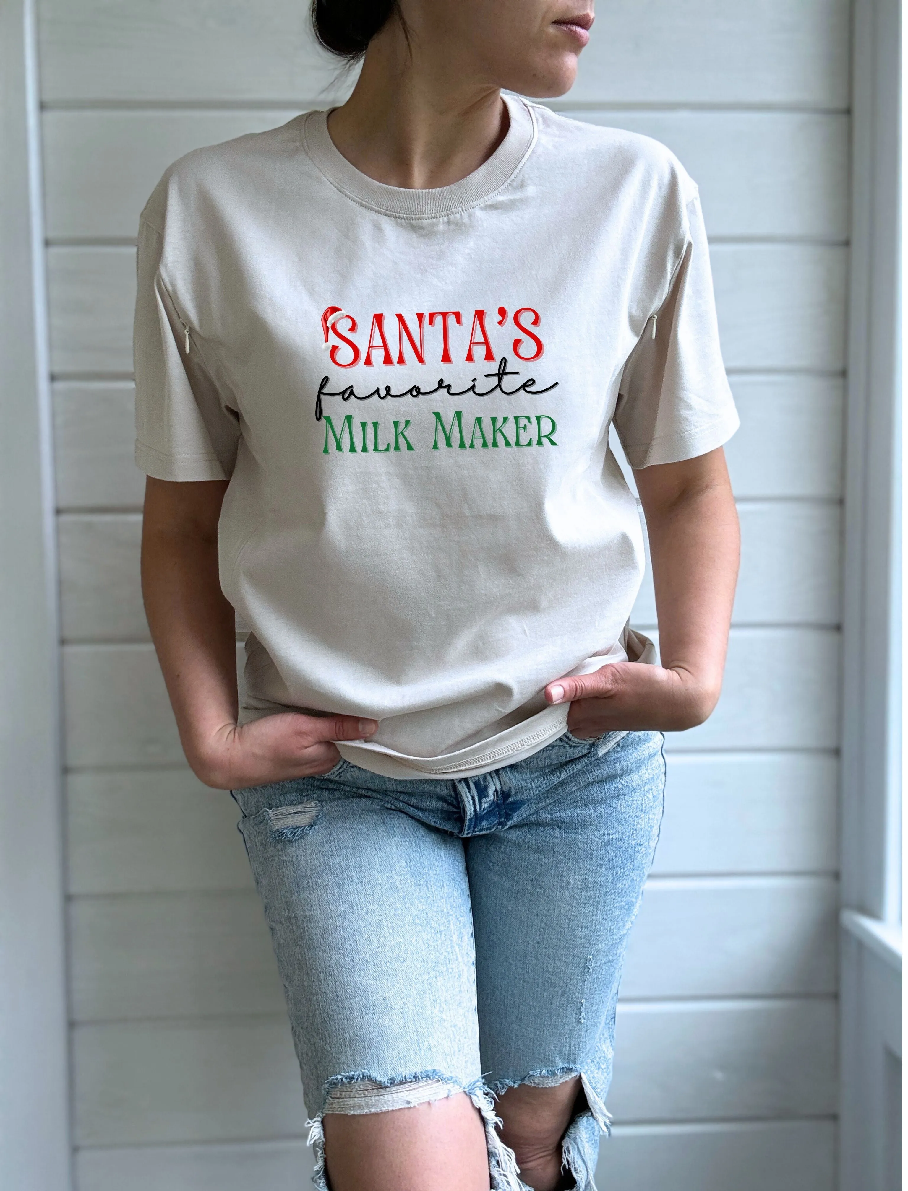 Santa's Favorite Milk Maker Solid Comfort Tee