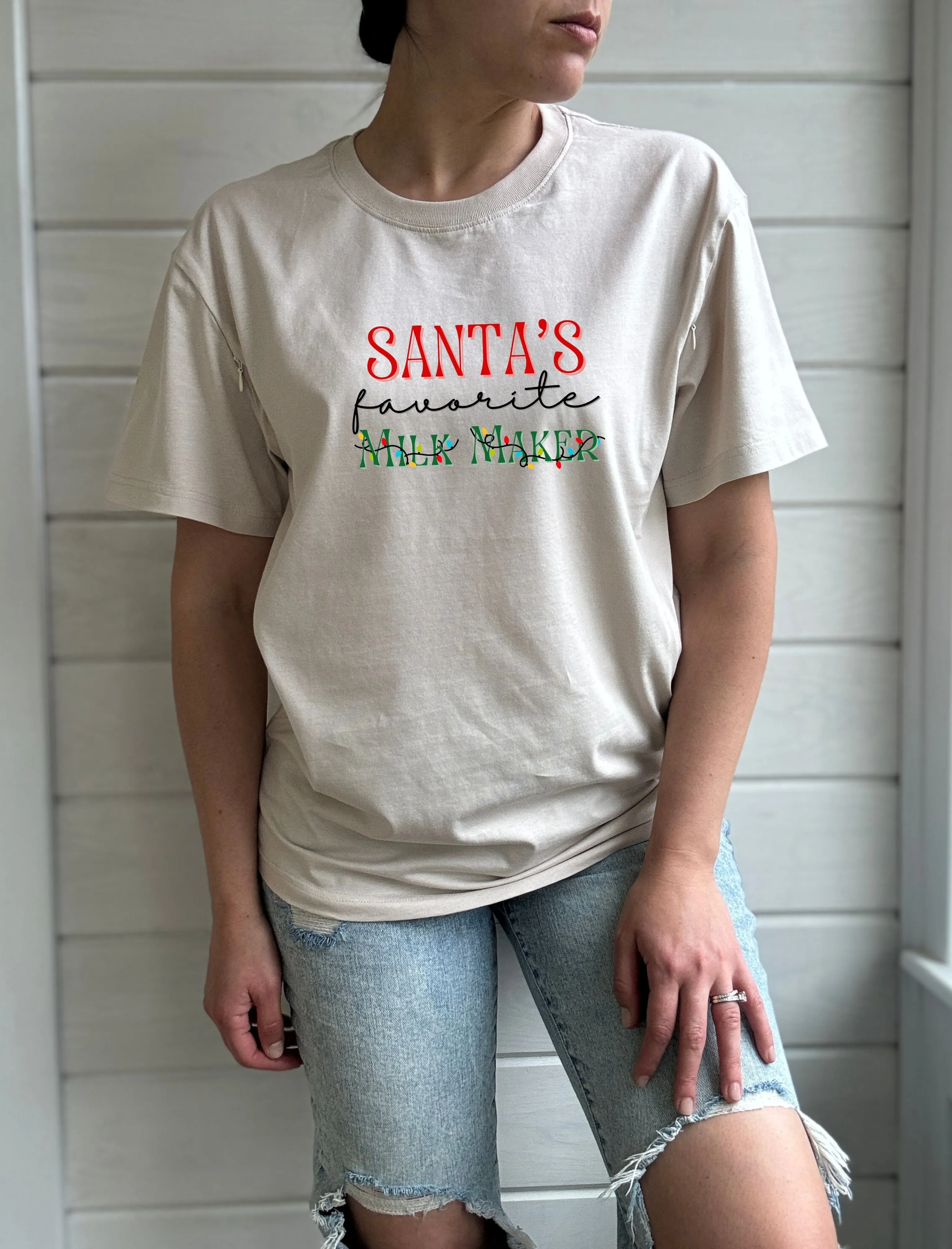 Santa's Favorite Milk Maker Solid Comfort Tee