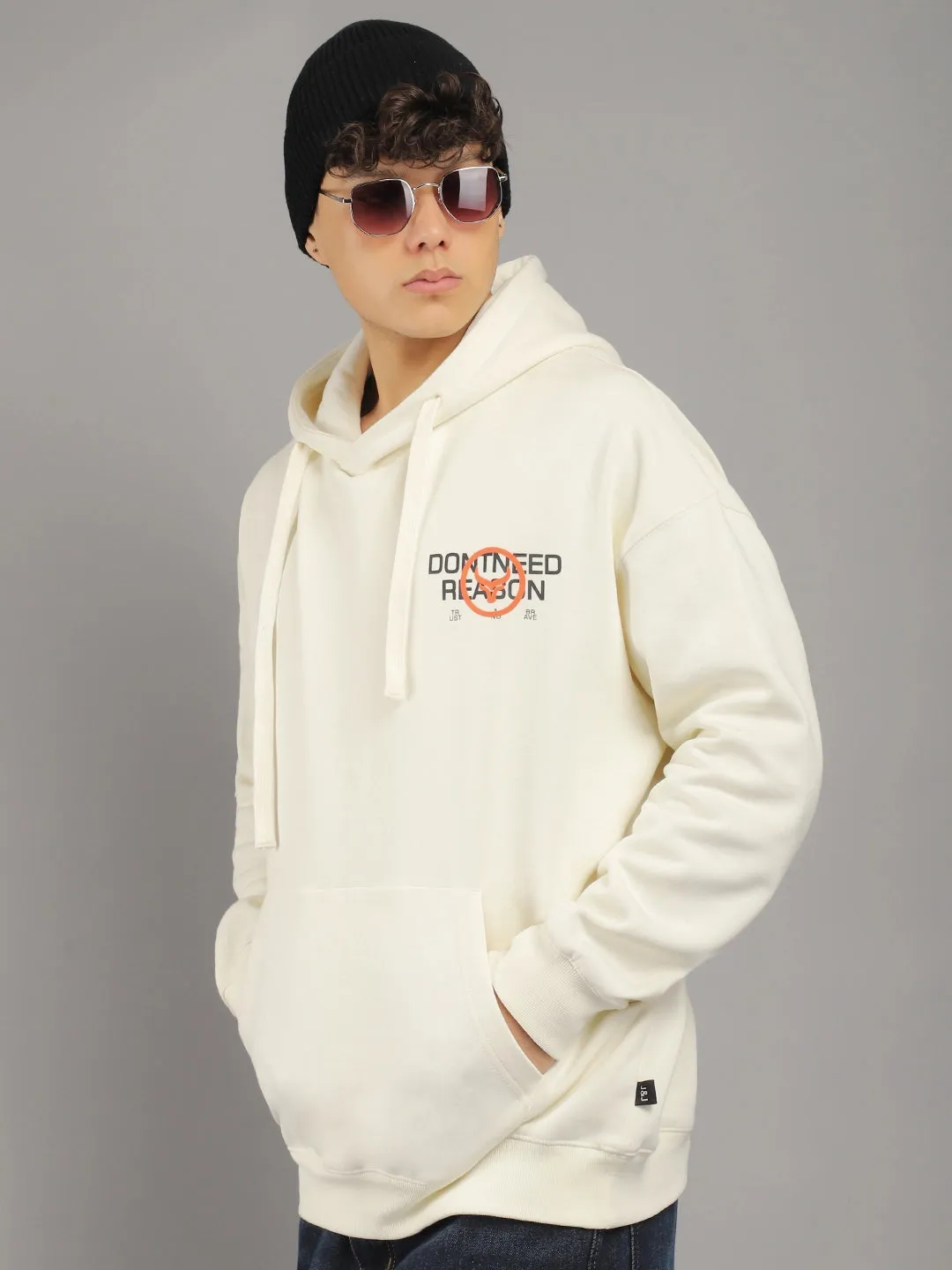 Savile Row Style White Oversized Hoodie