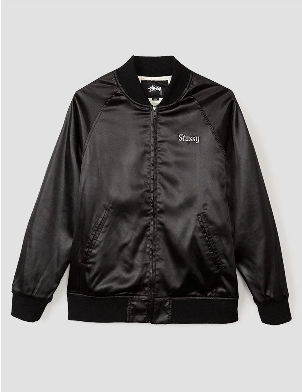 Stussy California Satin Bomber Jacket - Black