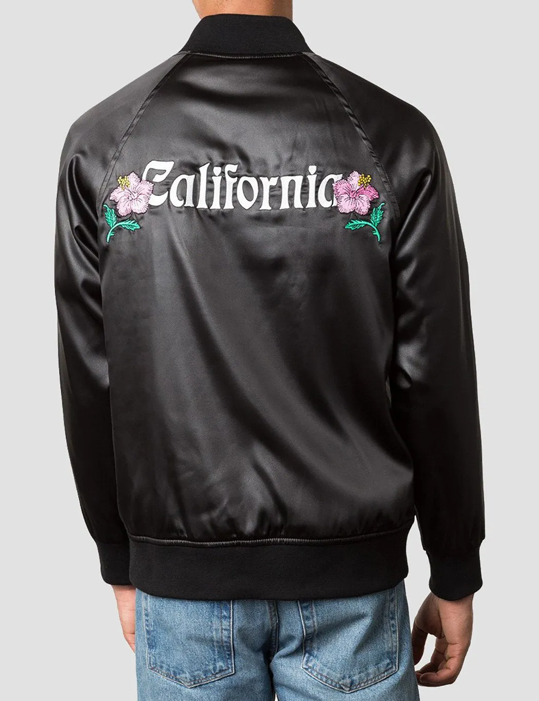 Stussy California Satin Bomber Jacket - Black