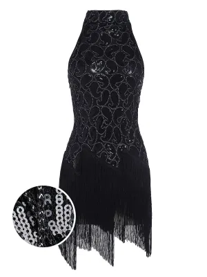 [US Warehouse] Black 1920s Sequined Glitter Dress