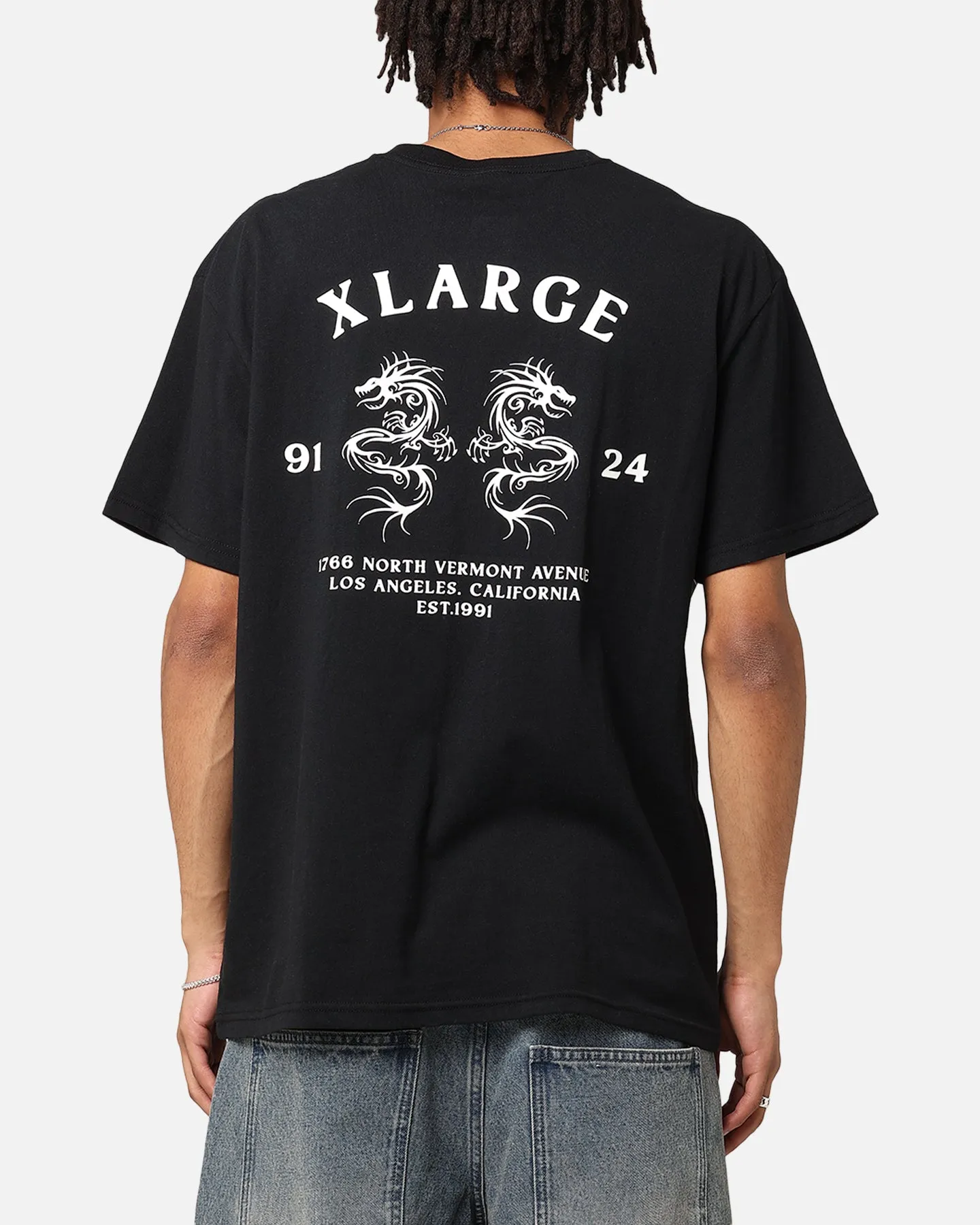 X-Large Dragon T-Shirt Solid Black