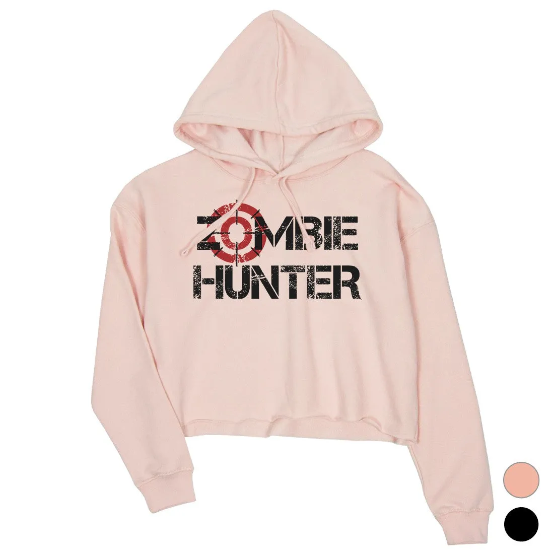 Zombie Hunter Womens Crop Hoodie Brave Strong Perfect Friend Gift